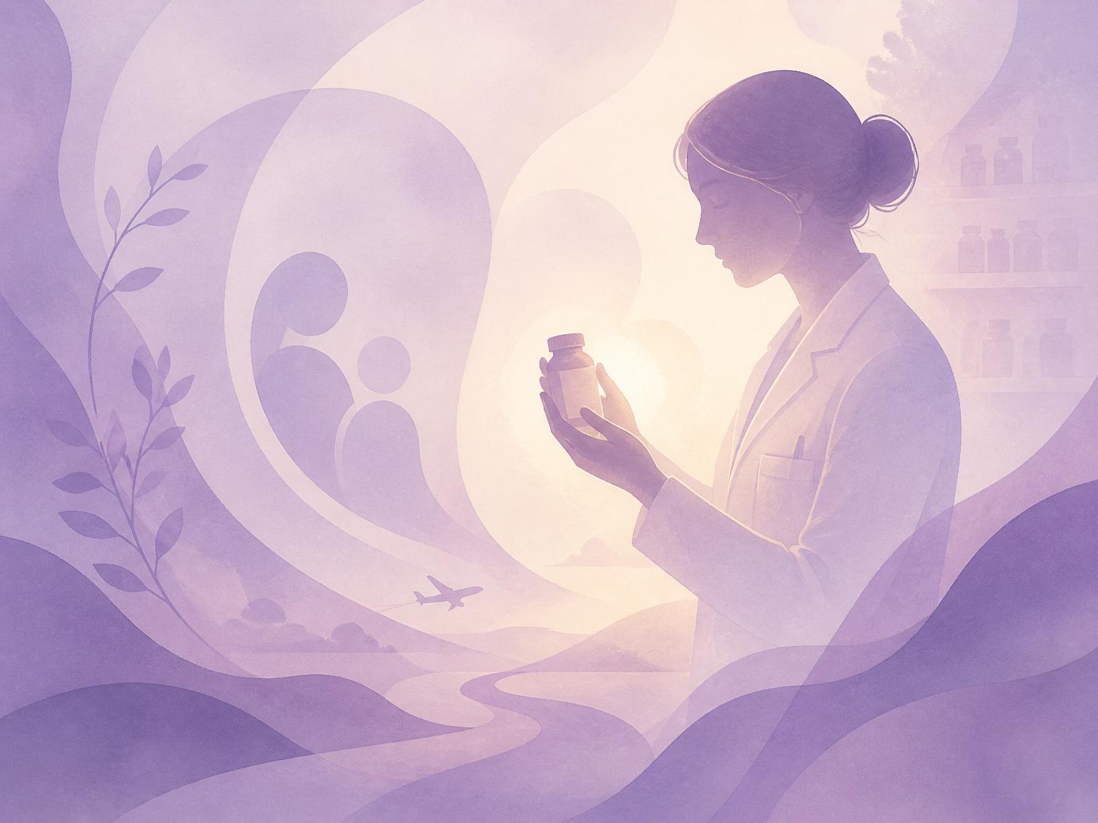Illustration of a caring pharmacist consultant